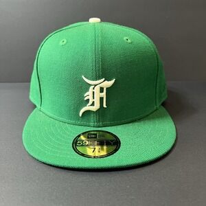New Era x Fear Of God Essentials 59FIFTY Wool Fitted Hat Kelly Green Size 7 3/8